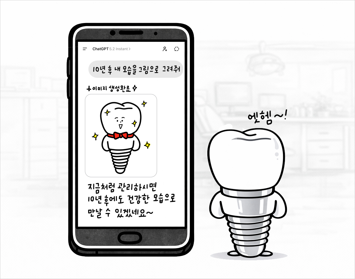 임플란트는 심는 것도 중요하지만, 정기 검진, 스케일링, 잇몸 상태 체크 등 사후 관리가 훨씬 더 중요합니다